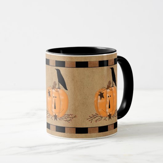 Mug Citrouille primitif du pays (Devant droit)
