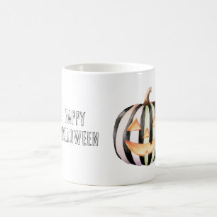Mug Citrouille rayée noir et blanc