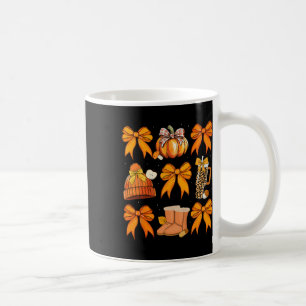 Mug Citrouille rétro Coquette Bow Automne Automne Hall