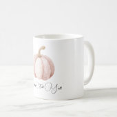 Mug Citrouille Rose Fardée Joyeuse Automne À Tous (Devant droit)