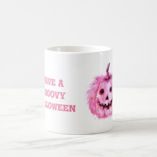 Mug Citrouille Rose Halloween Groovy (Centre)