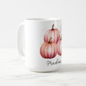Mug Citrouille rose personnalisé (Devant gauche)