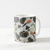 Mug Citrouille sans soudure carotte motif noir et blan (Devant droit)