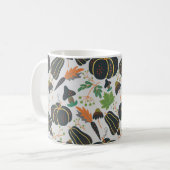 Mug Citrouille sans soudure carotte motif noir et blan (Devant gauche)