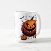 Mug Citrouille sinistre Jack O Lantern Halloween soir (Devant droit)