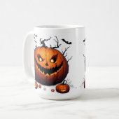 Mug Citrouille sinistre Jack O Lantern Halloween soir (Devant gauche)