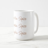 Mug Citrouille Spice Simple Stylo Typographie (Devant droit)