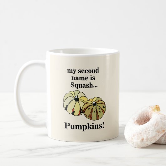 Mug Citrouille Squash Drôle Citrouilles (Avec donut)
