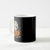 Mug Citrouille squelette buvant du café Costume d'Hall (Devant gauche)