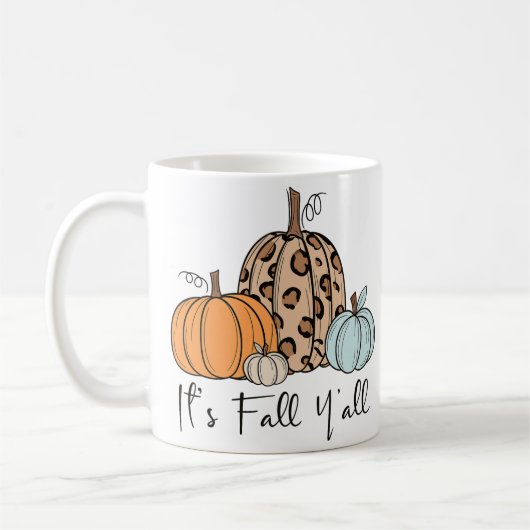 Mug Citrouille tendance d'automne | Citation “C'est l' (Gauche)