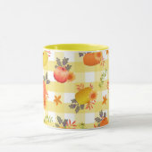 Mug Citrouille Thanksgiving En vichy Jaune (Centre)