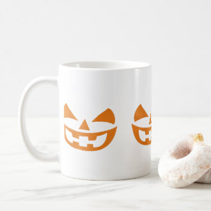 Mug Citrouille Vampire souriant Emoticon Drôle Hallowe