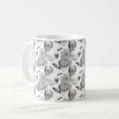Mug Citrouille Web éffrayant de l'araignée du crâne ch (Devant gauche)