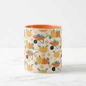 Mug Citrouille Wheelbarrow Autumn Garden Feuilles (Centre)
