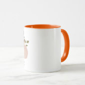 Mug Citrouilles aquarelle avec texte personnalisé (Devant droit)