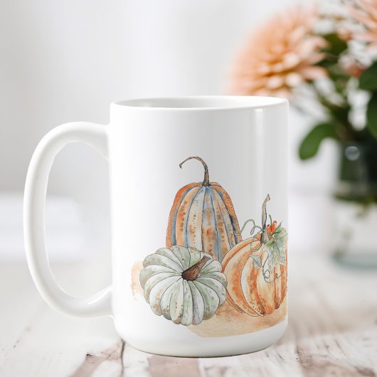 Mug Citrouilles aquarelle d'automne