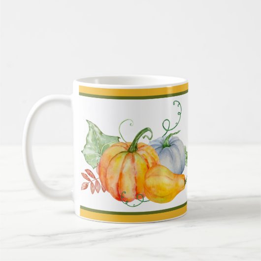 Mug Citrouilles aquarelles (Gauche)