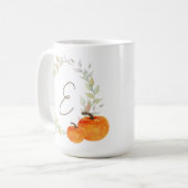 Mug Citrouilles Automnales Monogramme (Devant gauche)