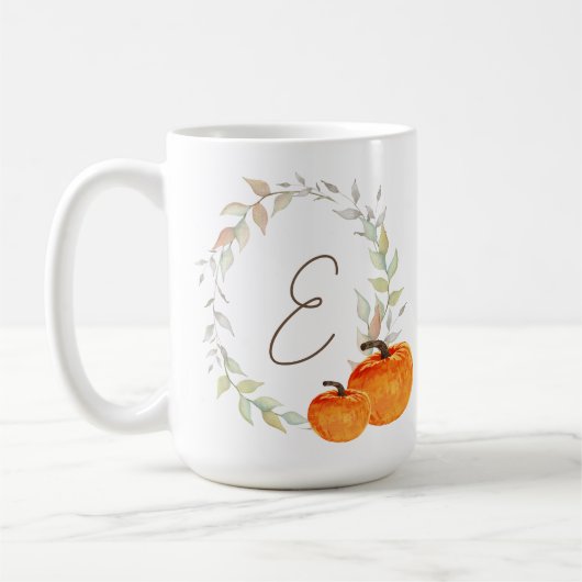 Mug Citrouilles Automnales Monogramme (Gauche)