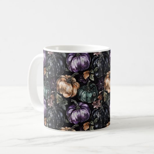 Mug Citrouilles Bronze Vert Pourpre (Devant gauche)