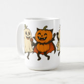 Mug Citrouilles dansants en costumes d'Halloween - Fun (Devant gauche)