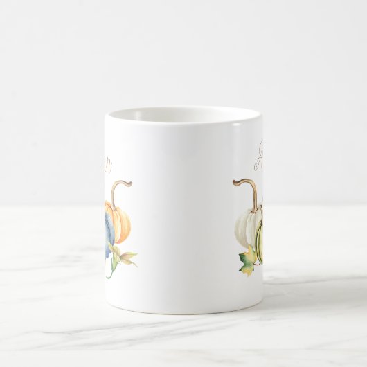 Mug Citrouilles d'aquarelle d'automne (Centre)