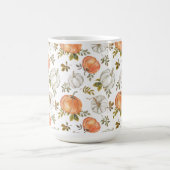 Mug Citrouilles d'aquarelle et Motif d'automne de feui (Centre)