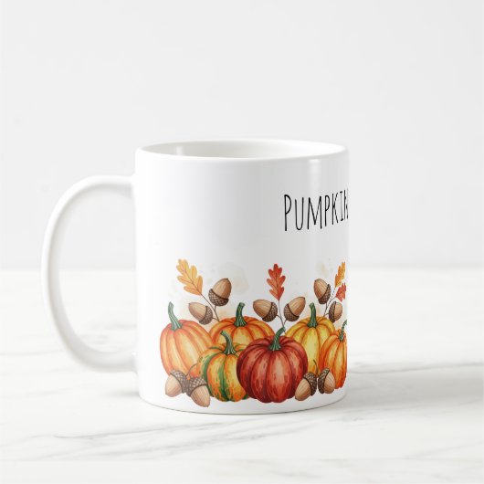 Mug Citrouilles d'automne avec Acorns (Gauche)