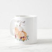 Mug Citrouilles d'automne et fleurs boho (Devant gauche)