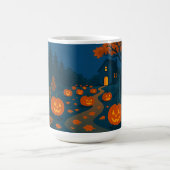 Mug Citrouilles de chasse d'Halloween (Centre)