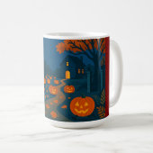 Mug Citrouilles de chasse d'Halloween (Devant droit)