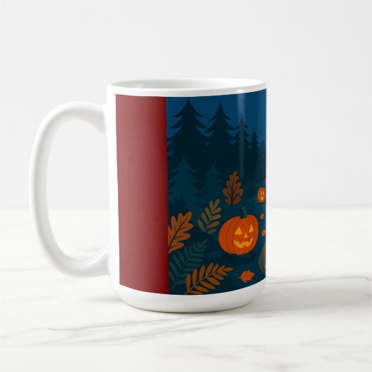 Mug Citrouilles de chasse d'Halloween (Gauche)
