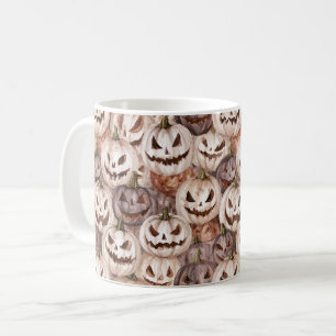 Mug Citrouilles de Halloween crème Bourgogne