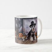 Mug Citrouilles de Schnauzer miniature Halloween (Devant droit)