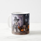 Mug Citrouilles de Schnauzer miniature Halloween (Devant gauche)