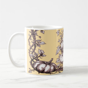 Mug Citrouilles d'Halloween avec feuilles d'automne