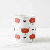 Mug Citrouilles d'halloween mignonnes, araignée et mot (Centre)