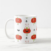 Mug Citrouilles d'halloween mignonnes, araignée et mot (Gauche)