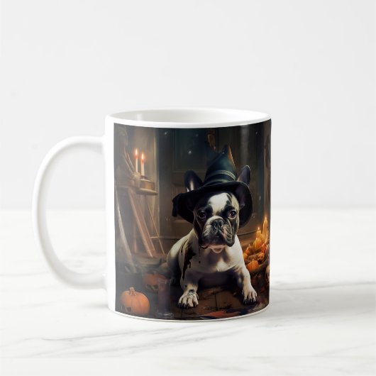 Mug Citrouilles Épouvantables Bouledogue Français Hall (Gauche)