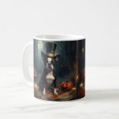 Mug Citrouilles Épouvantables Halloween Boston Terrier (Devant gauche)