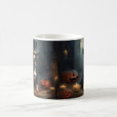 Mug Citrouilles Épouvantables Halloween Boston Terrier (Centre)