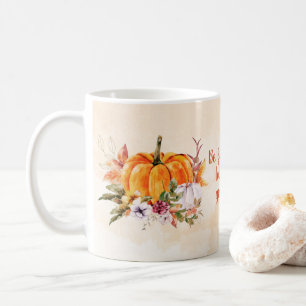 Mug Citrouilles Et Fleurs De Remerciements