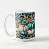 Mug Citrouilles et fleurs sur Empreinte de léopard (Gauche)