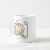 Mug Citrouilles et mamans automne floral (Devant gauche)