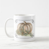 Mug Citrouilles et mamans automne floral (Gauche)