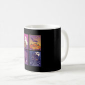 Mug Citrouilles fantômes d'Halloween Maison hantée Cha (Devant droit)