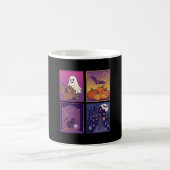 Mug Citrouilles fantômes d'Halloween Maison hantée Cha (Centre)