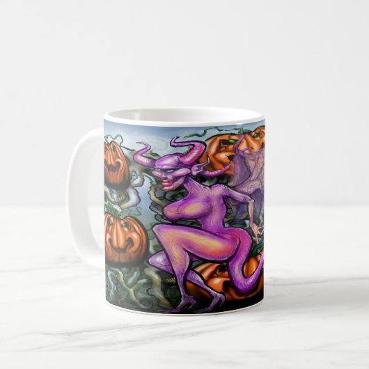 Mug Citrouilles Fées Démoniaques (Devant gauche)