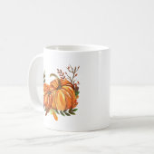 Mug Citrouilles Feuilles d'Automne (Devant gauche)