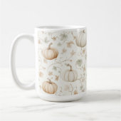 Mug Citrouilles Feuilles Orange Blanc (Gauche)